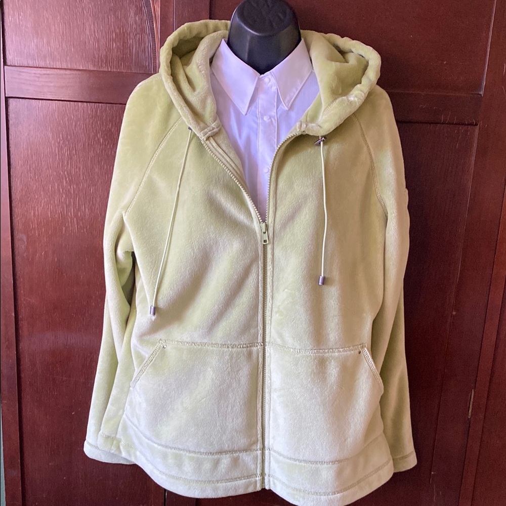 Lime Green Hooded Zip-Up Jacket